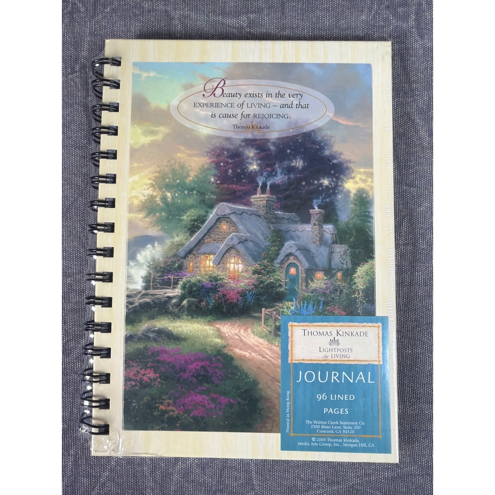 Thomas Kinkade Journal A New Day Dawning Multicolor Lightposts for Living NEW